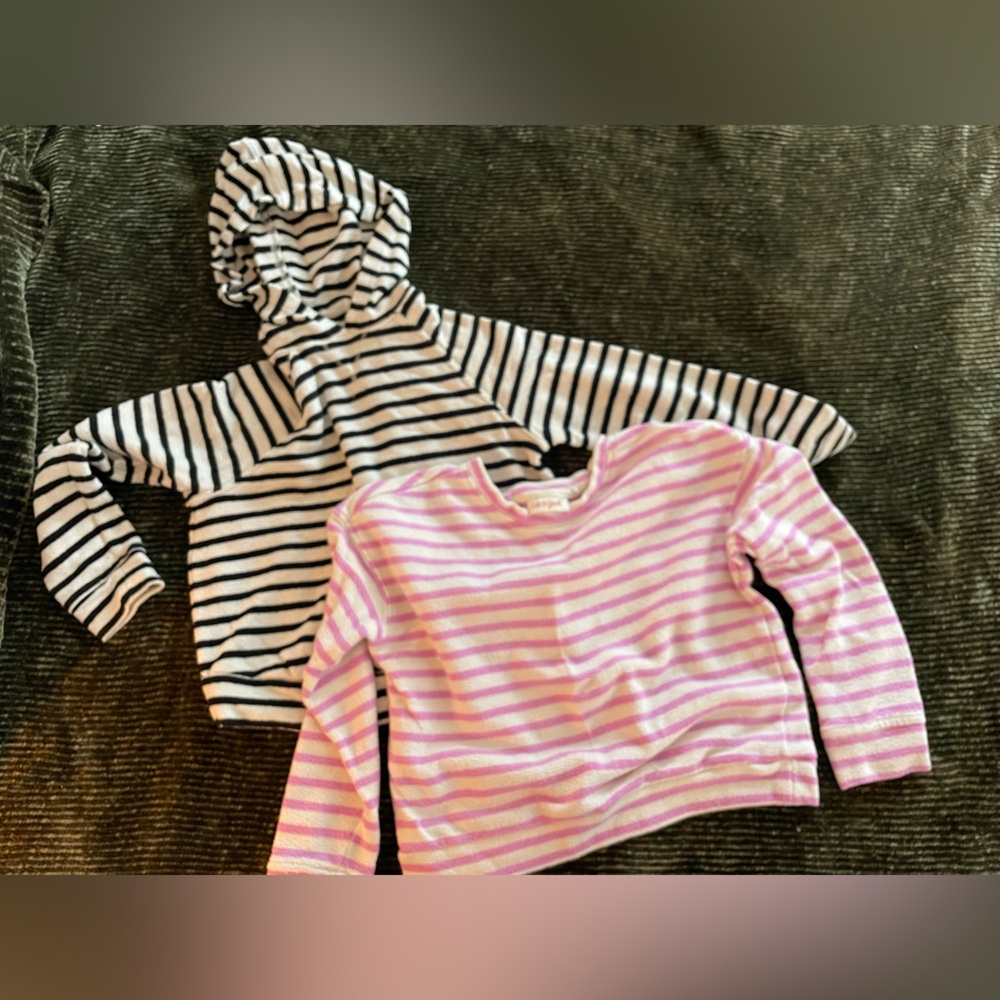 Cat & Jack 2 Terry Striped Sweatshirts